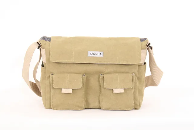 Canvas messenger bag — GN Textile archive N° 11